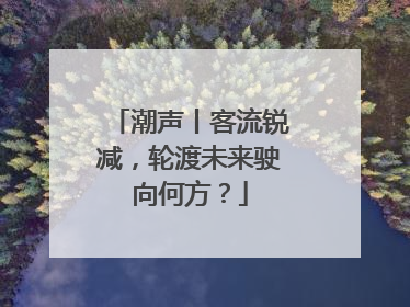 潮声丨客流锐减，轮渡未来驶向何方？