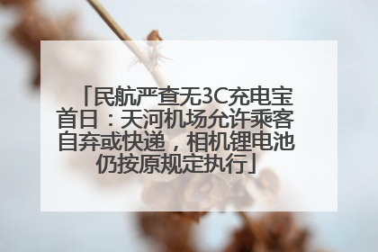 民航严查无3C充电宝首日：天河机场允许乘客自弃或快递，相机锂电池仍按原规定执行