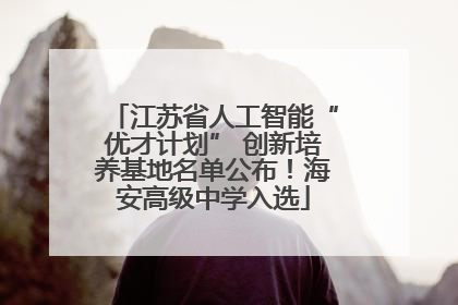 江苏省人工智能“优才计划” 创新培养基地名单公布！海安高级中学入选