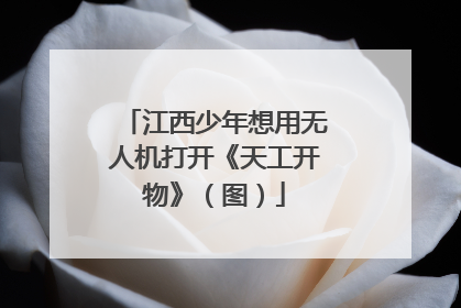 江西少年想用无人机打开《天工开物》（图）
