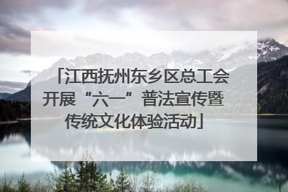 江西抚州东乡区总工会开展“六一”普法宣传暨传统文化体验活动