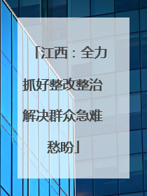 江西：全力抓好整改整治解决群众急难愁盼