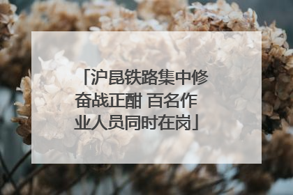 沪昆铁路集中修奋战正酣 百名作业人员同时在岗