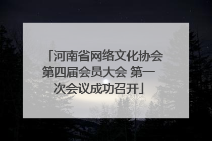 河南省网络文化协会第四届会员大会 第一次会议成功召开