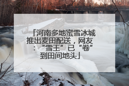 河南多地蜜雪冰城推出麦田配送，网友：“雪王”已“卷”到田间地头