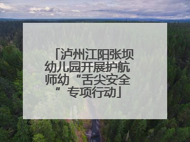 泸州江阳张坝幼儿园开展护航师幼“舌尖安全”专项行动