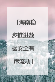 海南稳步推进数据安全有序流动