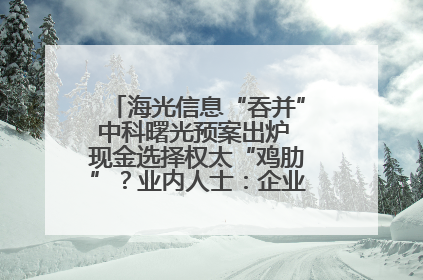 海光信息“吞并”中科曙光预案出炉 现金选择权太“鸡肋”？业内人士：企业不想大量现金流出