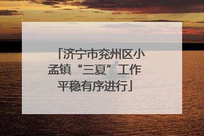 济宁市兖州区小孟镇“三夏”工作平稳有序进行
