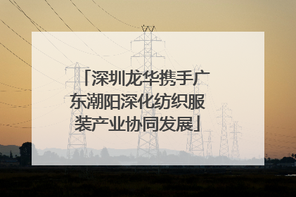 深圳龙华携手广东潮阳深化纺织服装产业协同发展