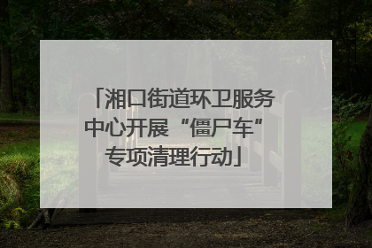 湘口街道环卫服务中心开展“僵尸车”专项清理行动