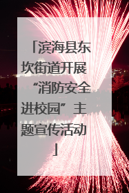 滨海县东坎街道开展“消防安全进校园”主题宣传活动