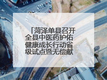 菏泽单县召开全县中医药护佑健康成长行动省级试点暨无偿献血工作会议