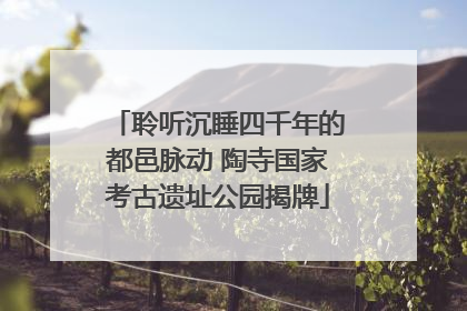 聆听沉睡四千年的都邑脉动 陶寺国家考古遗址公园揭牌