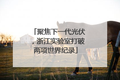 聚焦下一代光伏，浙江实验室打破两项世界纪录