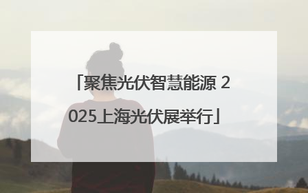 聚焦光伏智慧能源 2025上海光伏展举行