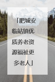 肥城安临站镇优质养老资源福祉更多老人