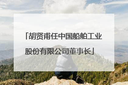 胡贤甫任中国船舶工业股份有限公司董事长