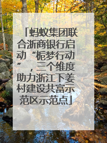 蚂蚁集团联合浙商银行启动“栀梦行动”，三个维度助力浙江下姜村建设共富示范区示范点
