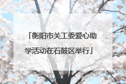 衡阳市关工委爱心助学活动在石鼓区举行