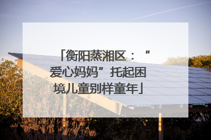衡阳蒸湘区：“爱心妈妈”托起困境儿童别样童年
