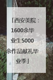 西安美院：1600余毕业生5000余作品献礼毕业季