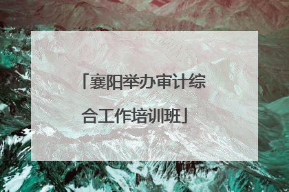 襄阳举办审计综合工作培训班