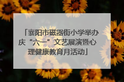 襄阳市磁器街小学举办庆“六一”文艺展演暨心理健康教育月活动