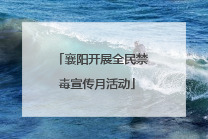 襄阳开展全民禁毒宣传月活动