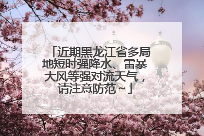 近期黑龙江省多局地短时强降水、雷暴大风等强对流天气，请注意防范～