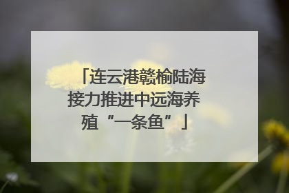 连云港赣榆陆海接力推进中远海养殖“一条鱼”