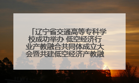 辽宁省交通高等专科学校成功举办 低空经济行业产教融合共同体成立大会暨共建低空经济产教融合新生态论坛