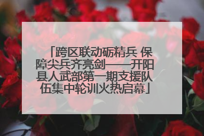 跨区联动砺精兵 保障尖兵齐亮剑——开阳县人武部第一期支援队伍集中轮训火热启幕