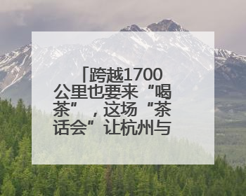 跨越1700公里也要来“喝茶”，这场“茶话会”让杭州与广元架起一条“共富之路”