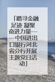 踏寻金融足迹 凝聚奋进力量——中国进出口银行河北省分行开展主题党日活动