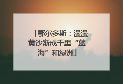 鄂尔多斯：漫漫黄沙渐成千里“蓝海”和绿洲