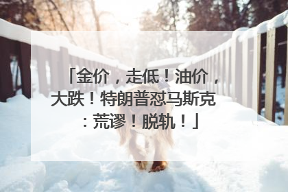 金价，走低！油价，大跌！特朗普怼马斯克：荒谬！脱轨！