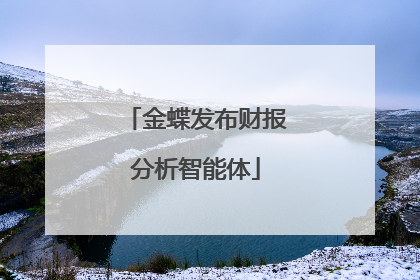 金蝶发布财报分析智能体