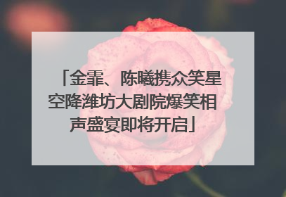 金霏、陈曦携众笑星空降潍坊大剧院爆笑相声盛宴即将开启