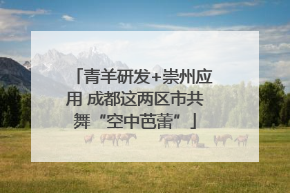 青羊研发+崇州应用 成都这两区市共舞“空中芭蕾”