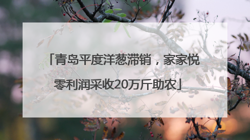 青岛平度洋葱滞销，家家悦零利润采收20万斤助农
