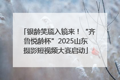 银龄笑靥入镜来！“齐鲁悦龄杯”2025山东摄影短视频大赛启动