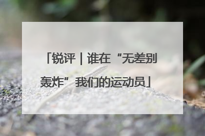 锐评｜谁在“无差别轰炸”我们的运动员
