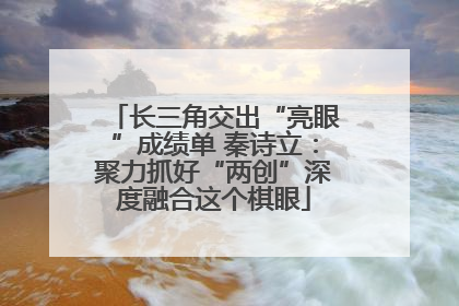 长三角交出“亮眼”成绩单 秦诗立：聚力抓好“两创”深度融合这个棋眼