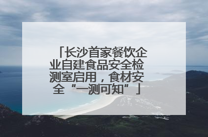 长沙首家餐饮企业自建食品安全检测室启用，食材安全“一测可知”