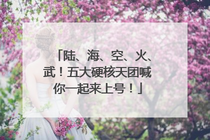 陆、海、空、火、武！五大硬核天团喊你一起来上号！