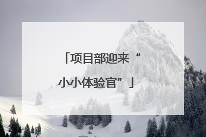项目部迎来“小小体验官”