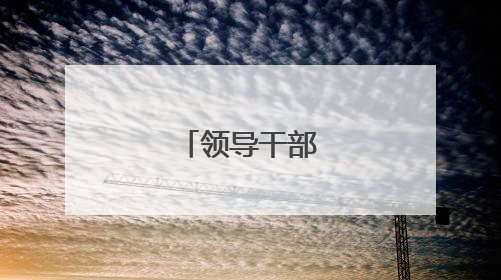 领导干部任前公示