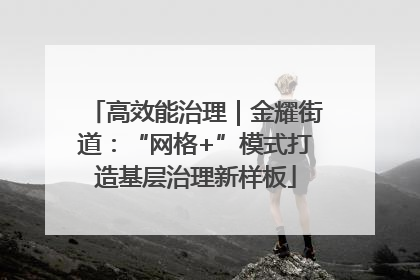 高效能治理｜金耀街道：“网格+”模式打造基层治理新样板