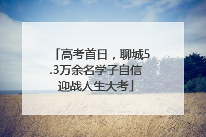 高考首日，聊城5.3万余名学子自信迎战人生大考
